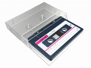 Audio cassette with cover 01 Modèle 3D
