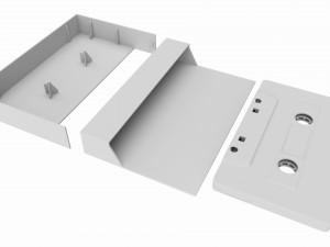 Audio cassette with cover 01 Modèle 3D