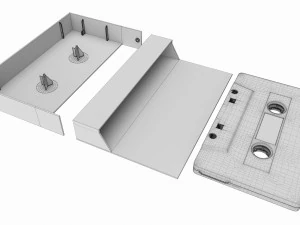 Audio cassette with cover 01 3D Model