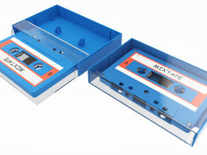 Audio cassette with cover 02 3D Model