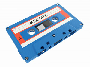 Audio cassette with cover 02 3D Model