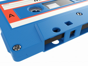 Audio cassette with cover 02 3D Model