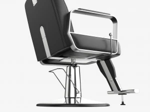 Barber Chair for Barbershop Salon Leather 3D Model