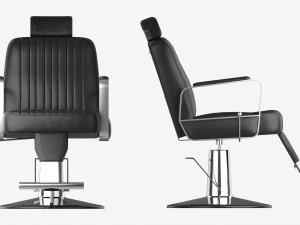 Barber Chair for Barbershop Salon Leather 3D Model