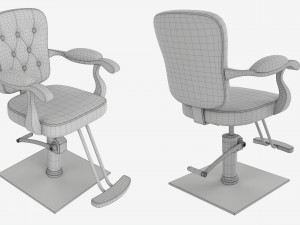 Barber Hydraulic Chair for Barbershop Salon Modèle 3D