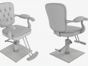 Barber Hydraulic Chair for Barbershop Salon 3D Model
