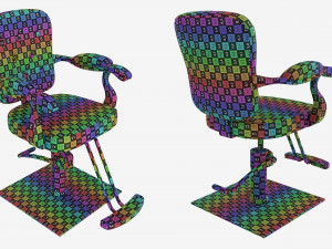 Barber Hydraulic Chair for Barbershop Salon Modèle 3D