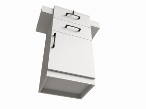 Beauty Salon Storage Station Cabinet 3Dモデル