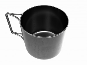 Camping metal mug with foldable handles 3D Модель