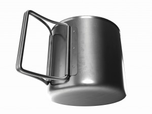 Camping metal mug with foldable handles 3D Модель