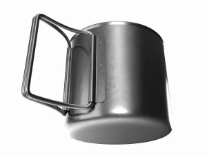 Camping metal mug with foldable handles 3D Model