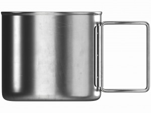 Camping metal mug with foldable handles 3D Модель