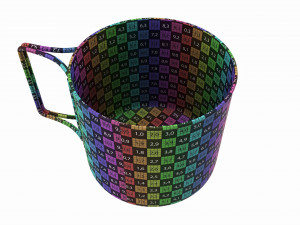 Camping metal mug with foldable handles 3D Модель
