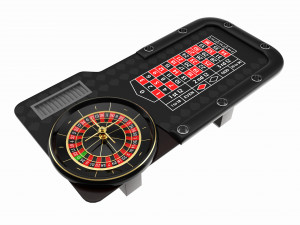 Casino European Table with Roulette Wheel Modelo 3D