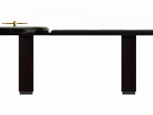 Casino European Table with Roulette Wheel 3D Model