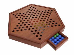 Permainan Meja Papan Kayu Catur Cina Kotak Model 3D