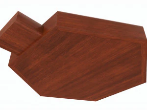 Jogo de mesa de madeira de damas chinesas em caixa Modelo 3D