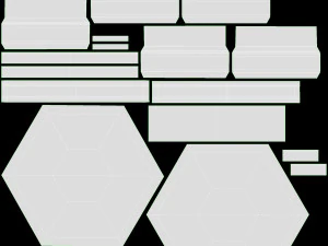 Jogo de mesa de madeira de damas chinesas em caixa Modelo 3D