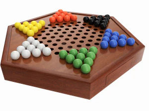 Jogo de mesa de madeira de damas chinesas sem caixa Modelo 3D