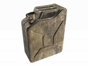Classic metal jerrycan 02 3D Модель