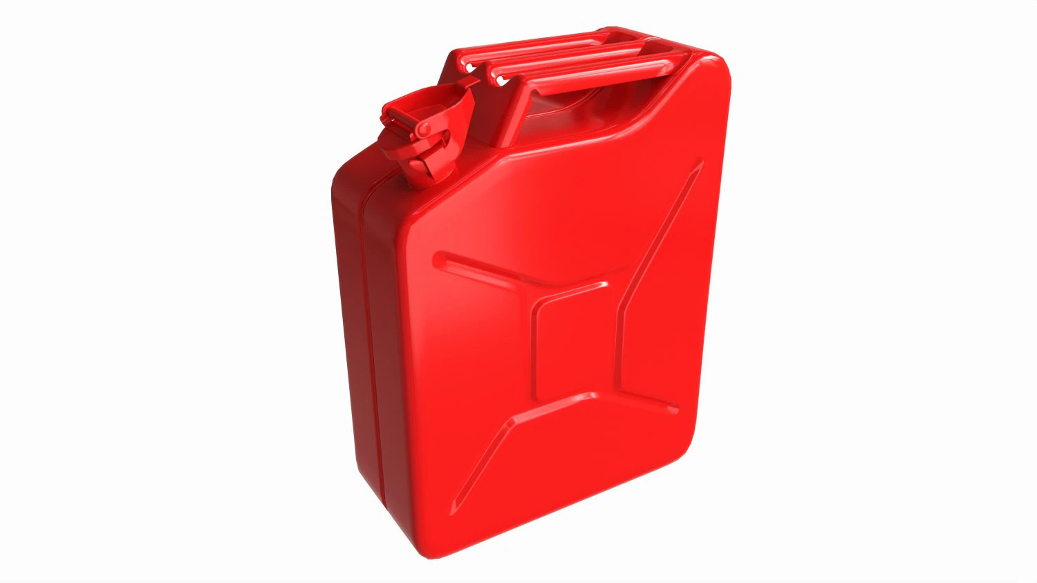 Classic metal jerrycan 03 Red 3D Model .c4d .max .obj .3ds .fbx .stl .blend 