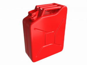 Classic metal jerrycan 03 Red 3D Модель