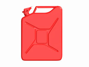 Classic metal jerrycan 03 Red 3D Model