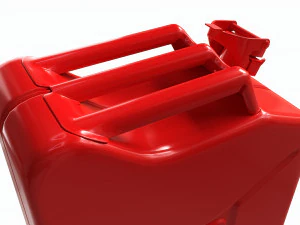 Classic metal jerrycan 03 Red 3D Model