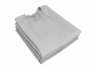Clothing Classic Men T-shirts Stacked Black 3D Model