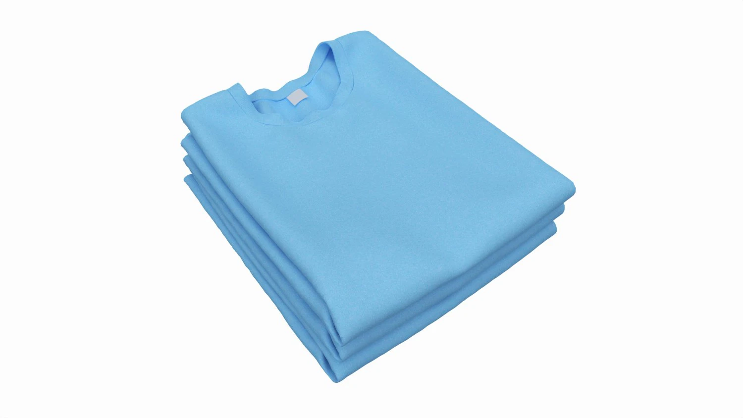 Clothing Classic Men T-shirts Stacked Blue 3D Model .c4d .max .obj .3ds .fbx .stl .blend 