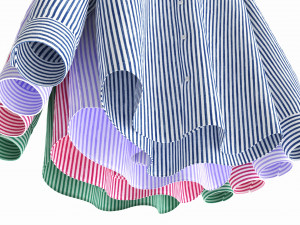 Clothing Long Sleeve Formal Shirts Men on Hanger 1 3D Model