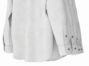 Clothing Long Sleeve Formal Shirts Men on Hanger 2 Modelo 3D