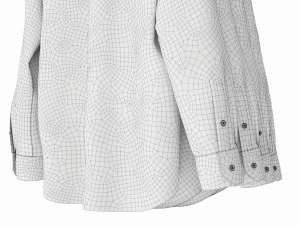 Clothing Long Sleeve Formal Shirts Men on Hanger 2 3D Model