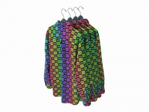Clothing Long Sleeve Formal Shirts Men on Hanger 2 Modelo 3D