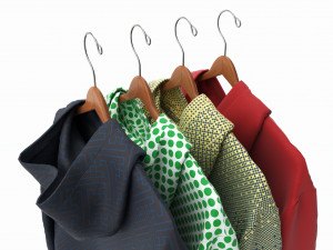 Clothing Oversized Hoodies Long Sleeve on Hanger 1 3D 모델