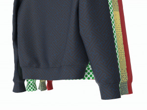 Clothing Oversized Hoodies Long Sleeve on Hanger 1 3D 모델