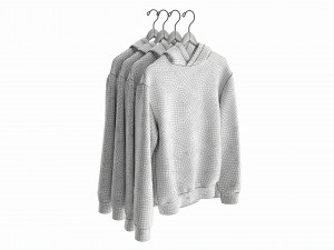 Clothing Oversized Hoodies Long Sleeve on Hanger 1 3D 모델