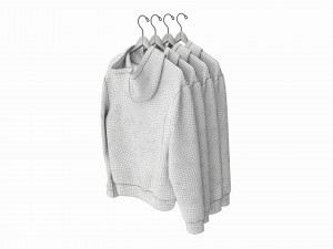 Clothing Oversized Hoodies Long Sleeve on Hanger 1 3D 모델