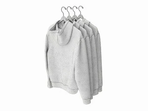 Clothing Oversized Hoodies Long Sleeve on Hanger 1 3D Model