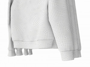 Clothing Oversized Hoodies Long Sleeve on Hanger 1 3D 모델