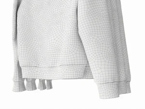 Clothing Oversized Hoodies Long Sleeve on Hanger 1 3D Model