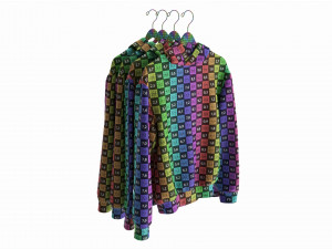 Clothing Oversized Hoodies Long Sleeve on Hanger 1 3D 모델