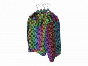 Clothing Oversized Hoodies Long Sleeve on Hanger 1 3D 모델