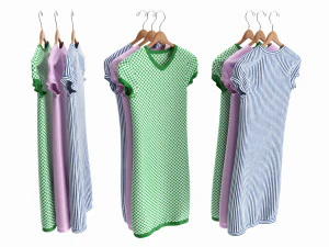 Abbigliamento Abito quotidiano a maniche corte medio su gruccia Modello 3D