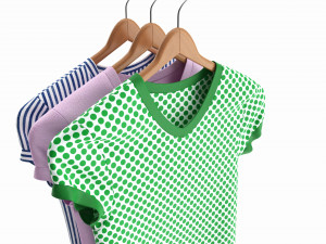 Clothing Short Sleeve Everyday Dress Medium on Hanger 3D 모델
