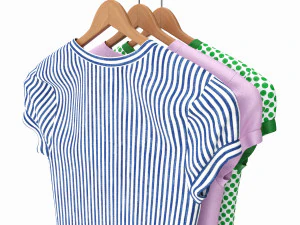 Clothing Short Sleeve Everyday Dress Medium on Hanger 3D Model