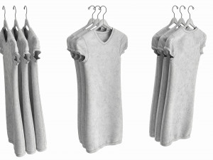 Clothing Short Sleeve Everyday Dress Medium on Hanger 3D 모델