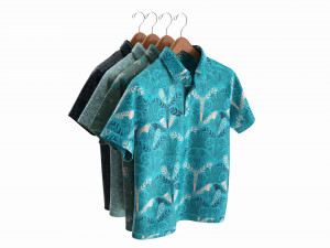 Clothing Short Sleeve Polo Shirts Men on Hanger 1 3D Model