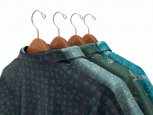 Clothing Short Sleeve Polo Shirts Men on Hanger 1 Modelo 3D