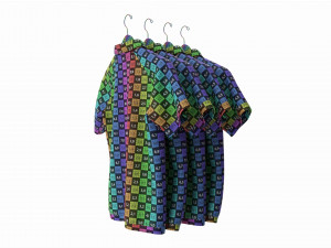 Clothing Short Sleeve Polo Shirts Men on Hanger 1 Modelo 3D